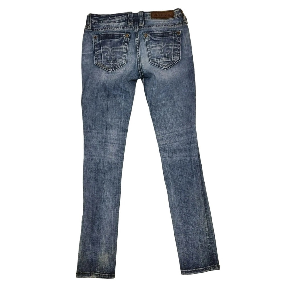 Rock Revival Muna Mid Rise Light Blue Skinny Jeans